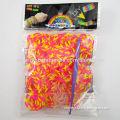 double colors Silicone Rubber/Rainbow Loom Bands with S clips,hook
